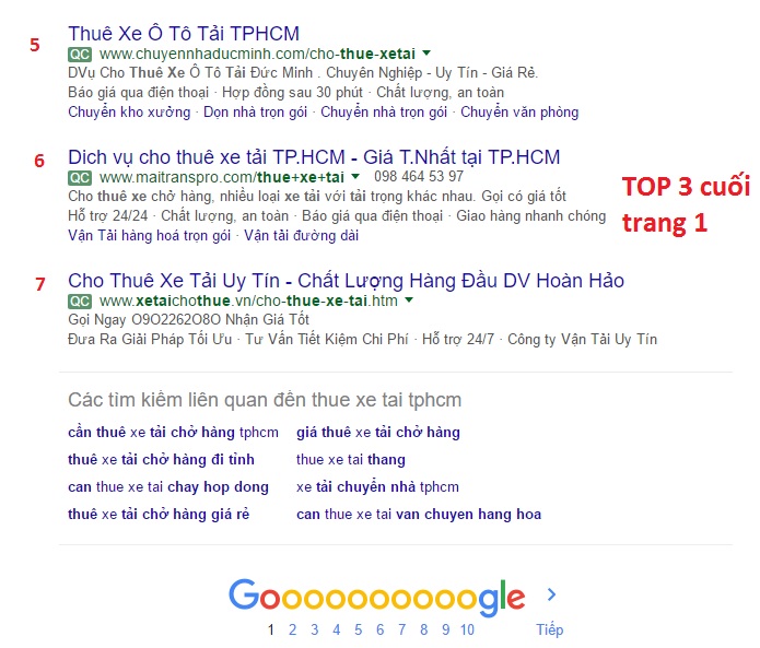 Quảng cáo Top 3 Google